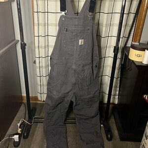 Carhartt Charcoal rugged flex overalls